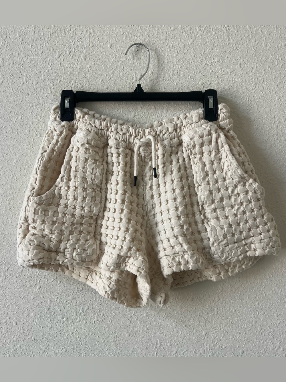 OAS Ecru Drizzle Waffle Shorts